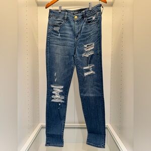 American Eagle Distressed Skinny Jean Size 10